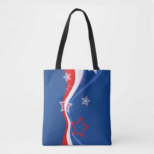 Abstract modern design met Amerikaanse vlag Tote Bag (Voorkant)