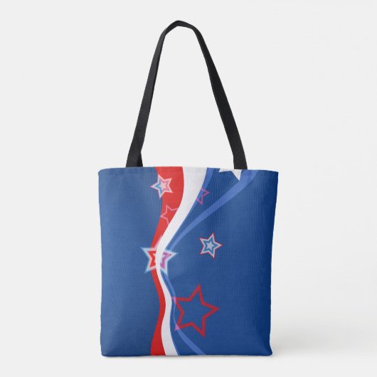 Abstract modern design met Amerikaanse vlag Tote Bag (Achterkant)