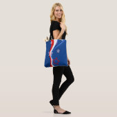 Abstract modern design met Amerikaanse vlag Tote Bag (Op model)
