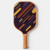 Abstract modern diagonaal lijnen monogram pickleball paddle (Voorkant)