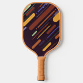 Abstract modern diagonaal lijnen monogram pickleball paddle (Achterkant)