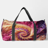 Abstract Modern Draaiend Roze, Goud en Paarse Plunjezak (Voorkant)