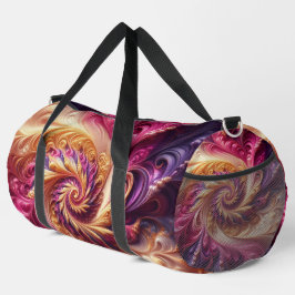 Abstract Modern Draaiend Roze, Goud en Paarse Plunjezak