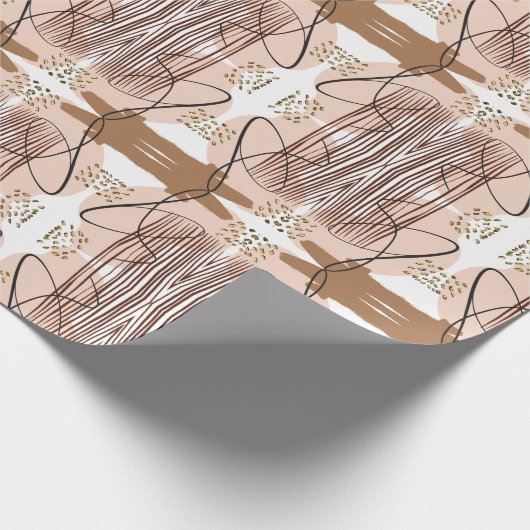 Abstract Modern Earthy Terracotta Boho Cadeaupapier (Hoek)