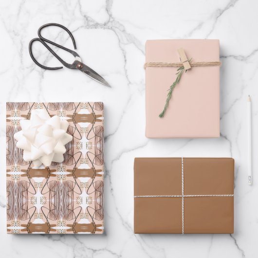 Abstract Modern Earthy Terracotta Boho Inpakpapier Vel (Voorkant)