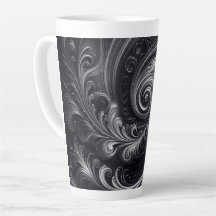 Abstract Modern Eenvoudig Draaiend Zwart en Wit