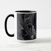 Abstract Modern Eenvoudig Draaiend Zwart en Wit Mok (Links)