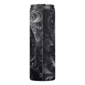 Abstract Modern Eenvoudig Draaiend Zwart en Wit Thermosbeker (Achterkant)