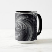 Abstract Modern Eenvoudig Draaiend Zwart-Wit Mok (Voorkant rechts)