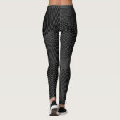 Abstract, modern, eenvoudig, dynamisch lijnpatroon leggings (Achterkant)