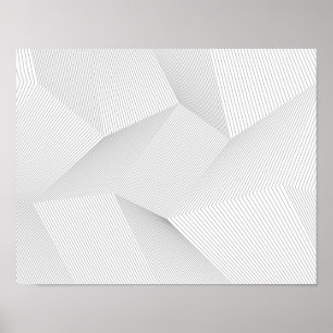 Abstract, modern, eenvoudig, dynamisch lijnpatroon poster