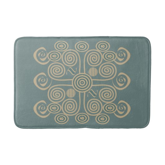 Abstract modern elegant Afro ornamentenpatroon Badmat (Voorkant)