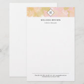Abstract modern elegant professioneel Logo Monogra Briefpapier (Voorkant / Achterkant)