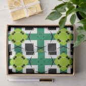 Abstract modern Emerald Lime Green & Black Pattern Tissuepapier (Geschenk)