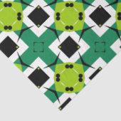 Abstract modern Emerald Lime Green & Black Pattern Tissuepapier (Detail)