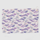  Abstract Modern Floral Feather Pattern Golfhanddoek (Horizontaal)