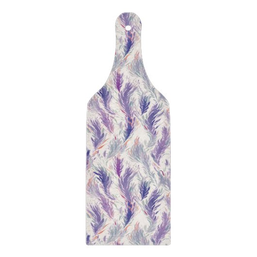  Abstract Modern Floral Feather Pattern Snijplank (Voorkant)