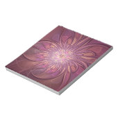 Abstract Modern Floral Fractal Art Berry Colors Notitieblok (Linkerzijde)