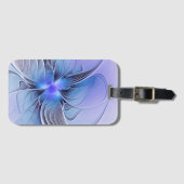 Abstract Modern Fractal Art Lavender Blue Bagagelabel (Voorkant (horizontaal))
