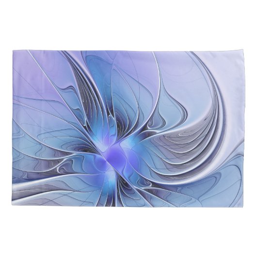 Abstract Modern Fractal Art Lavender Blue Kussensloop (Achterkant)
