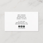 Abstract modern front Makeup artistiek Visitekaart Visitekaartje (Achterkant)