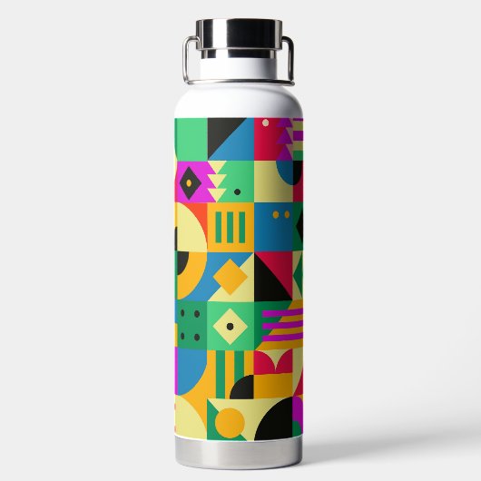 Abstract Modern Garden Waterfles (Achterkant)