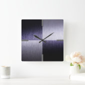 Abstract modern geborsteld metaal - wandklok (Huis)