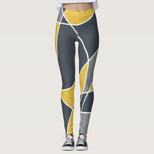 Abstract, modern, geometric, trendy pattern leggings (Voorkant)