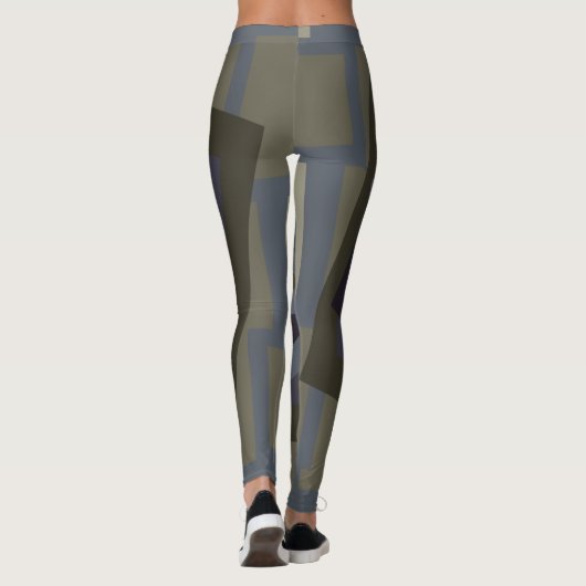 Abstract modern geometriepatroon leggings (Achterkant)