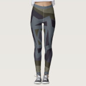 Abstract modern geometriepatroon leggings (Voorkant)