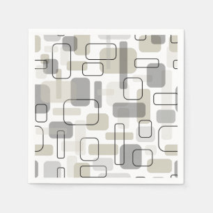 Abstract modern geometrisch design uit het midden  servet