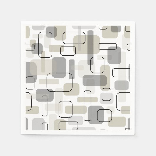 Abstract modern geometrisch design uit het midden  servet (Voorkant)