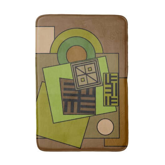 Abstract modern geometrisch patroon badmat (Voorkant Verticaal)