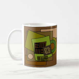 Abstract modern geometrisch patroon koffiemok