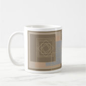 Abstract modern geometrisch patroon koffiemok (Links)
