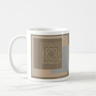 Abstract modern geometrisch patroon koffiemok