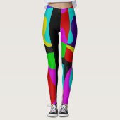 Abstract modern geometrisch patroon leggings (Voorkant)