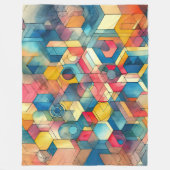 Abstract modern geometrisch schilderij fleece deken (Voorkant)