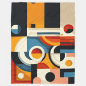 Abstract modern geometrisch schilderij fleece deken (Voorkant)