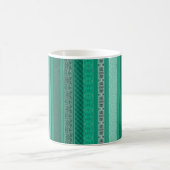 Abstract modern geometrisch siermotief retro patch koffiemok (Center)