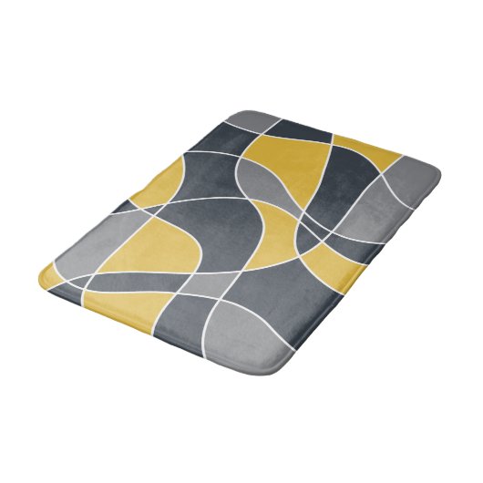 Abstract, modern, geometrisch, trendpatroon badmat (Gekanteld)
