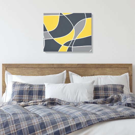 Abstract, modern, geometrisch, trendpatroon canvas afdruk (Insitu (Slaapkamer))