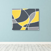 Abstract, modern, geometrisch, trendpatroon canvas afdruk (Insitu (Houten vloer))