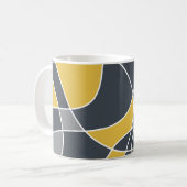Abstract, modern, geometrisch, trendpatroon koffiemok (Voorkant links)