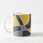 Abstract, modern, geometrisch, trendpatroon koffiemok (Links)