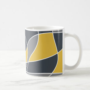 Abstract, modern, geometrisch, trendpatroon koffiemok