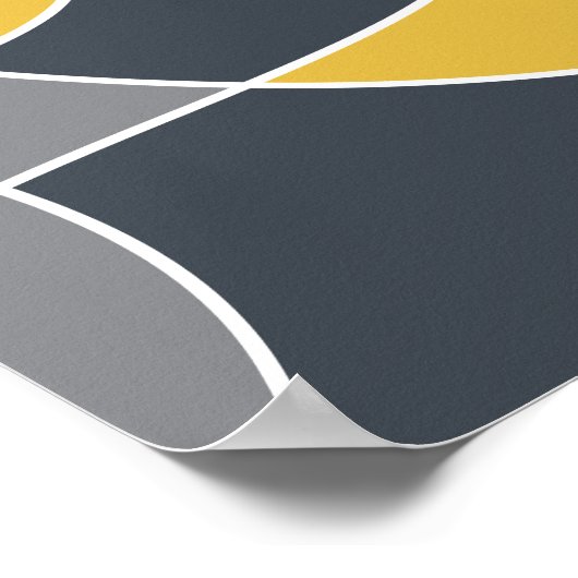 Abstract, modern, geometrisch, trendpatroon poster (Hoek)