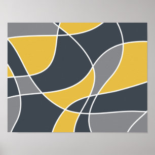 Abstract, modern, geometrisch, trendpatroon poster