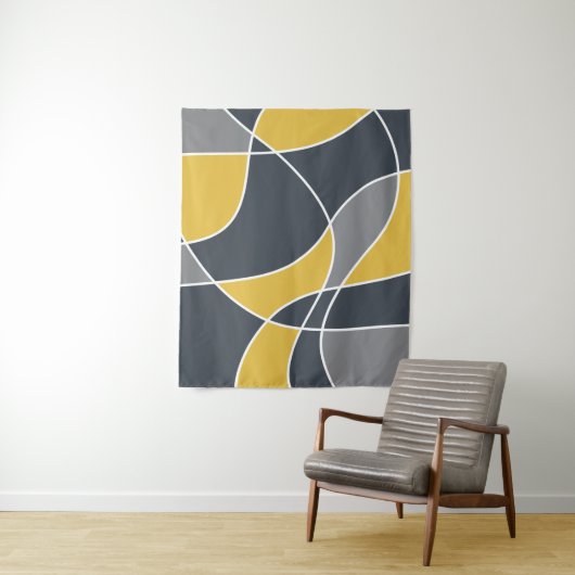 Abstract, modern, geometrisch, trendpatroon wandkleed (In situ)