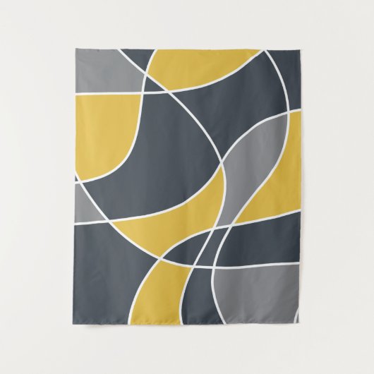 Abstract, modern, geometrisch, trendpatroon wandkleed (Voorkant)